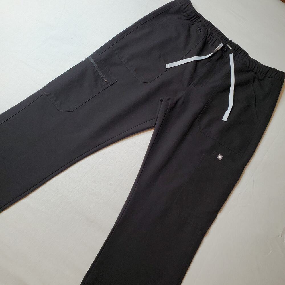 Figs Men's Size L Cairo Straight-Leg Scrub Pant Black TM3001